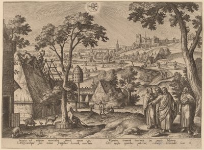La parábola del rico insensato de Adriaen Collaert after Hans Bol