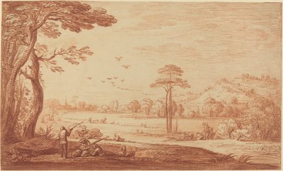 Cazadores descansando junto a un río de Adriaen Frans Boudewyns