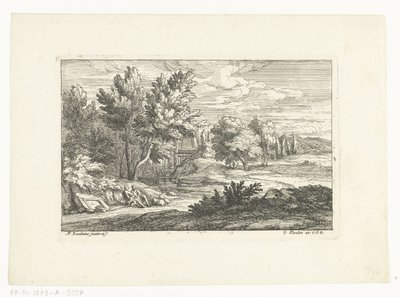 Paisaje con monumento funerario de Adriaen Frans Boudewyns