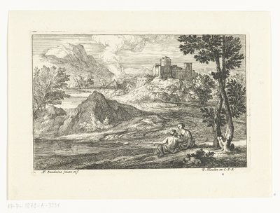 paisaje con castillo de Adriaen Frans Boudewyns