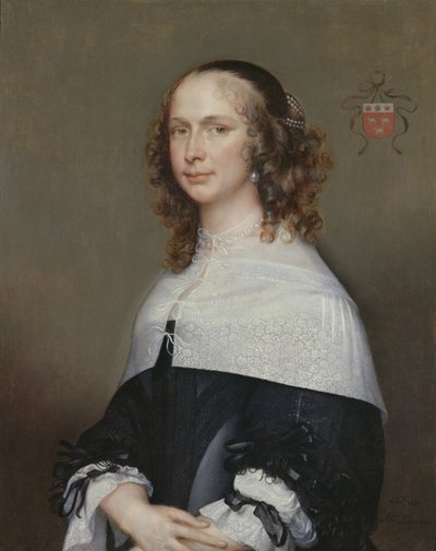 Retrato de la esposa de Nicolas van der Haer, 1661 de Adriaen Hanneman
