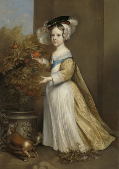 Guillermo III, Príncipe de Orange, de niño, 1654 de Adriaen Hanneman