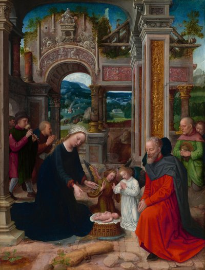 La adoración de los pastores, probablemente 1520-1540 de Adriaen Isenbrandt