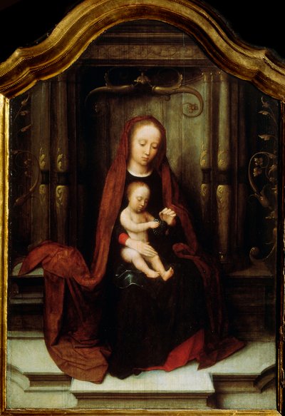 La Virgen y el Niño entronizados de Adriaen Isenbrandt