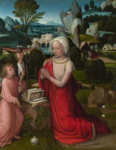 María Magdalena en un paisaje. Hacia 1520 de Adriaen Isenbrandt or Isenbrant