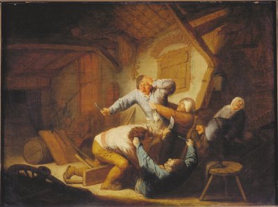 Campesinos peleando de Adriaen Jansz Ostade van