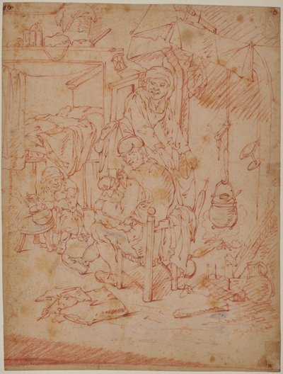 Interior holandés de Adriaen Jansz. van (attr. to) Ostade