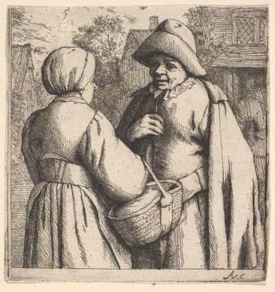 Conversación en la calle de Adriaen Jansz. van Ostade
