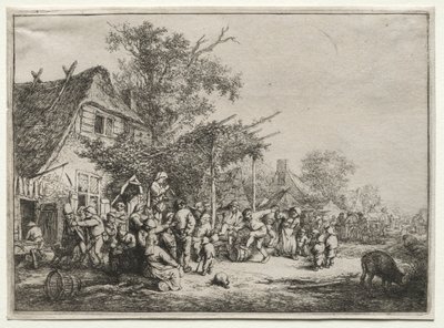 Festival bajo la pérgola de Adriaen Jansz. van Ostade
