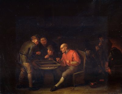 Flamencos jugando a los dados, siglo XVII de Adriaen Jansz. van Ostade