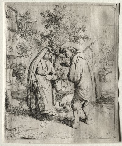 Hombre conversando con una mujer de Adriaen Jansz. van Ostade