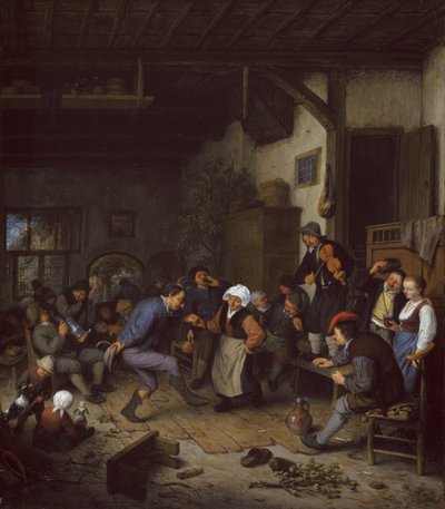 Juerguistas en una Taberna de Adriaen Jansz. van Ostade