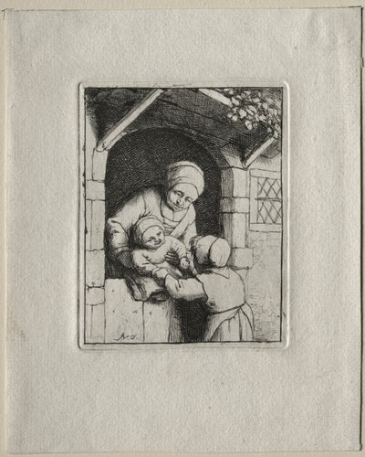 Madre y dos niños de Adriaen Jansz. van Ostade