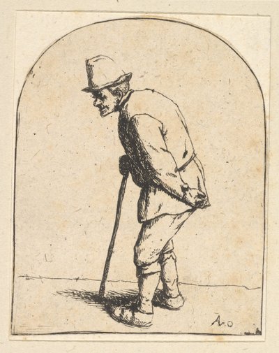 Campesino con bastón de Adriaen Jansz. van Ostade