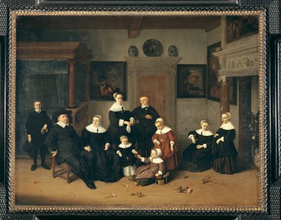 Retrato de familia, antes conocido como la familia del pintor - Retrato de familia ... de Adriaen Jansz. van Ostade
