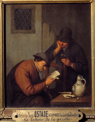 Leyendo la Gaceta de Adriaen Jansz. van Ostade