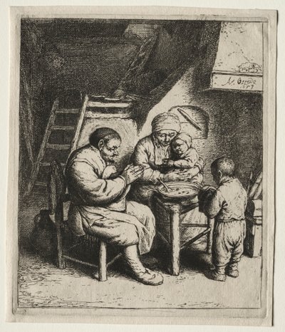 Diciendo Gracia, 1653 de Adriaen Jansz. van Ostade