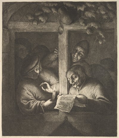 Cantantes en la Ventana, 1610-85 de Adriaen Jansz. van Ostade