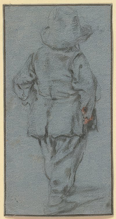 Niño de pie desde atrás de Adriaen Jansz. van Ostade