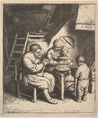 La bendición, 1610-85 de Adriaen Jansz. van Ostade