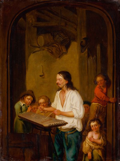 El jugador de címbalo, 1675 de Adriaen Jansz. van Ostade