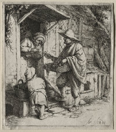 El vendedor de espectáculos de Adriaen Jansz. van Ostade