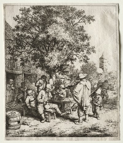 El violinista y el chico de la zanfona de Adriaen Jansz. van Ostade
