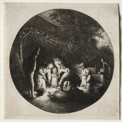 Los matadores de cerdos de Adriaen Jansz. van Ostade