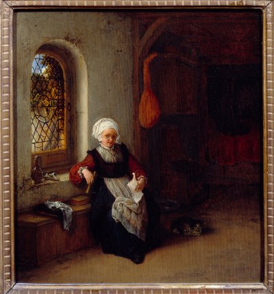 La mujer con la carta de Adriaen Jansz. van Ostade