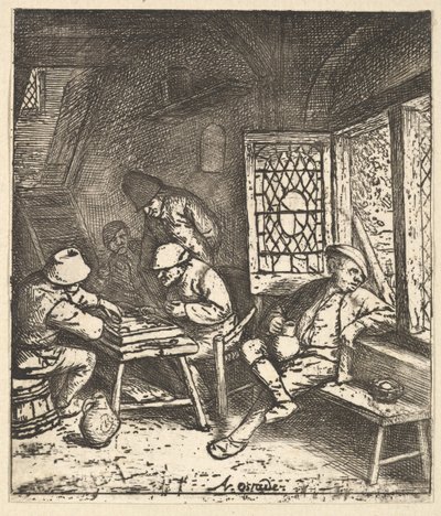 Jugadores de Tric Trac de Adriaen Jansz. van Ostade