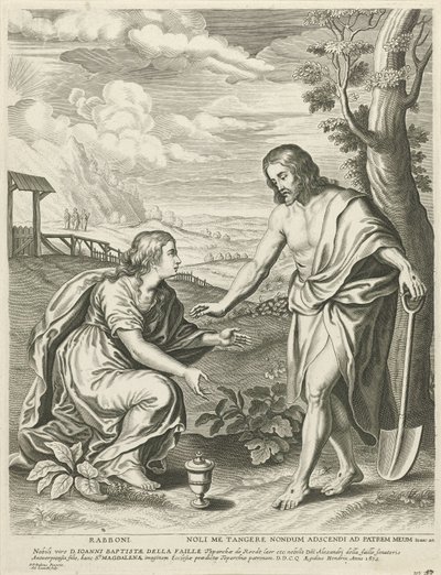 Cristo se aparece como jardinero a María Magdalena de Adriaen Lommelin