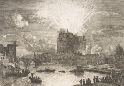 Fuegos artificiales en Roma sobre Castel Sant