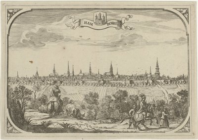 Vista de la ciudad de Hamburgo de Adriaen Oudendijck