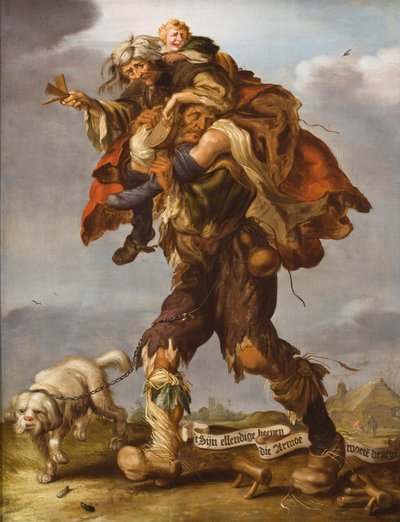 Alegoría de la Pobreza, 1630s de Adriaen Pietersz van de Venne