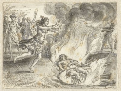 La cremación practicada por los habitantes de un país lejano de Adriaen Pietersz van de Venne