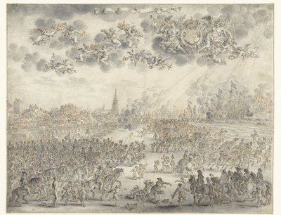 Salida de Carlos II de Scheveningen
El rey Carlos II embarcando en Scheveningen, 2 de junio de 1660 de Adriaen Pietersz van de Venne