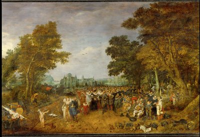 Fiesta con motivo del armisticio de 1609 ... de Adriaen Pietersz. van de Venne