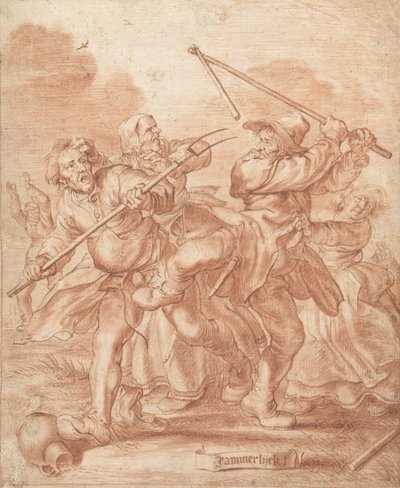 Campesinos luchando, 1600-62 de Adriaen Pietersz van de Venne