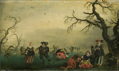 Patinadores sobre hielo de Adriaen Pietersz van de Venne