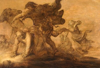 Campesinos huyendo de Adriaen Pietersz van de Venne