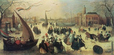 Fiesta de patinaje de Adriaen Pietersz van de Venne