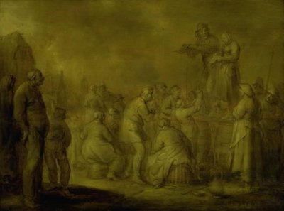 Cantantes callejeros de Adriaen Pietersz. van de Venne