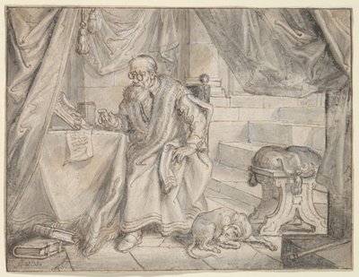 Estudio para «El hombre con gafas habla» de Adriaen Pietersz van de Venne