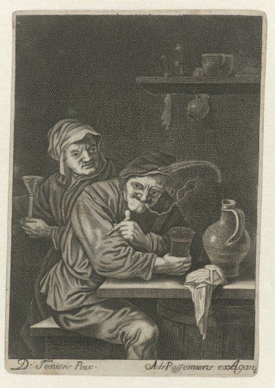 Granjero fumador en posada de Adriaen Possemiers