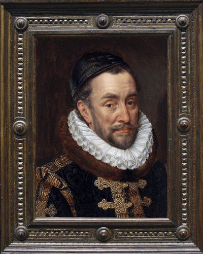 Guillermo el Silencioso (Guillermo I, Príncipe de Orange) - Retrato de Guillermo I de Orange-Nassau Príncipe de Orange (Guillermo (Willem o Guillermo) de Orange (1533-1584). Guillermo de Nassau, Príncipe de Orange, conocido como Guillermo el Taciturno, fun de Adriaen Thomasz Key