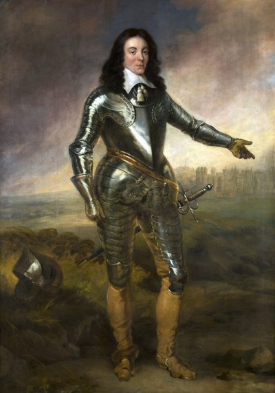 Retrato del Capitán Poole en Armadura, antes de 1671 de Adriaen attr.to Hanneman