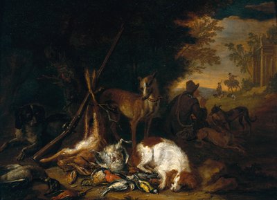 Un cazador con sus perros de Adriaen de Gryef