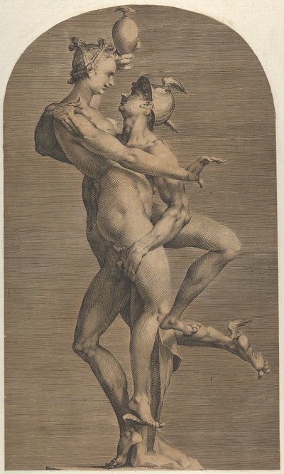 Mercurio raptando a Psique, ca. 1620 de Adriaen de Vries
