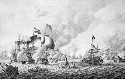 La Batalla de La Hogue (Barfleur), 19-24 de mayo de 1692 de Adriaen van Salm