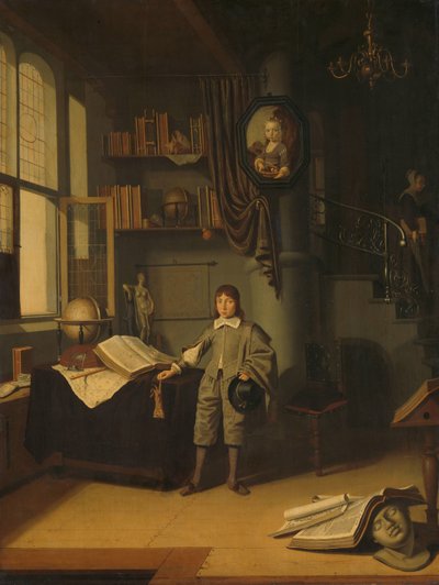 Joven en un estudio de Adriaen van Gaesbeeck